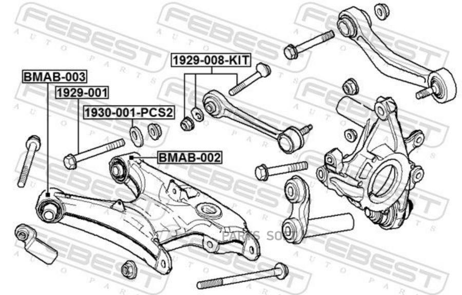 

Болт С Эксцентрицом Ремкомплект 1929-008-Кiт FEBEST 1929008kit