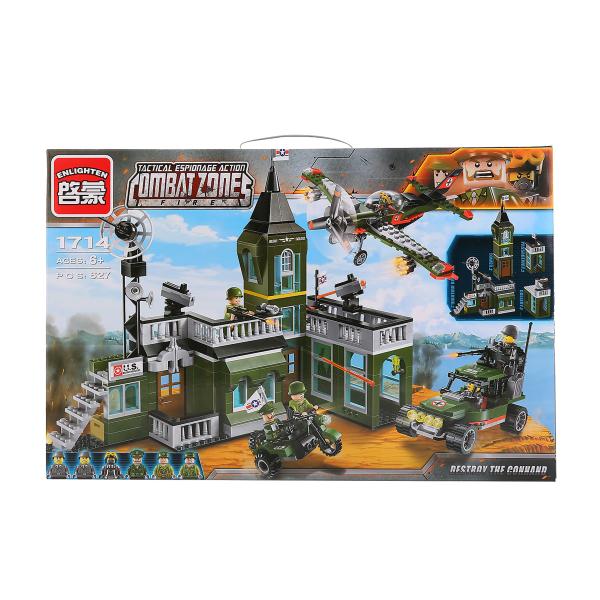 

Конструктор Brick (Enlighten) Военная база с фигурками и аксессуарами, 627 дет. BRICK1714