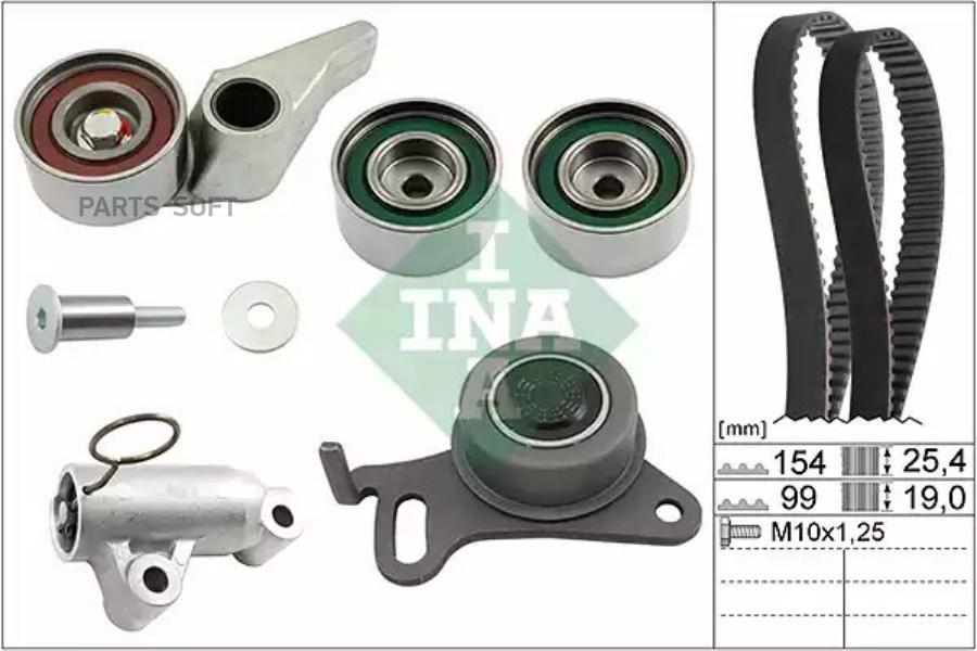 

Комплект ремня ГРМ для Mitsubishi L200, L300, Pajero - INA/LUK арт. 530059410