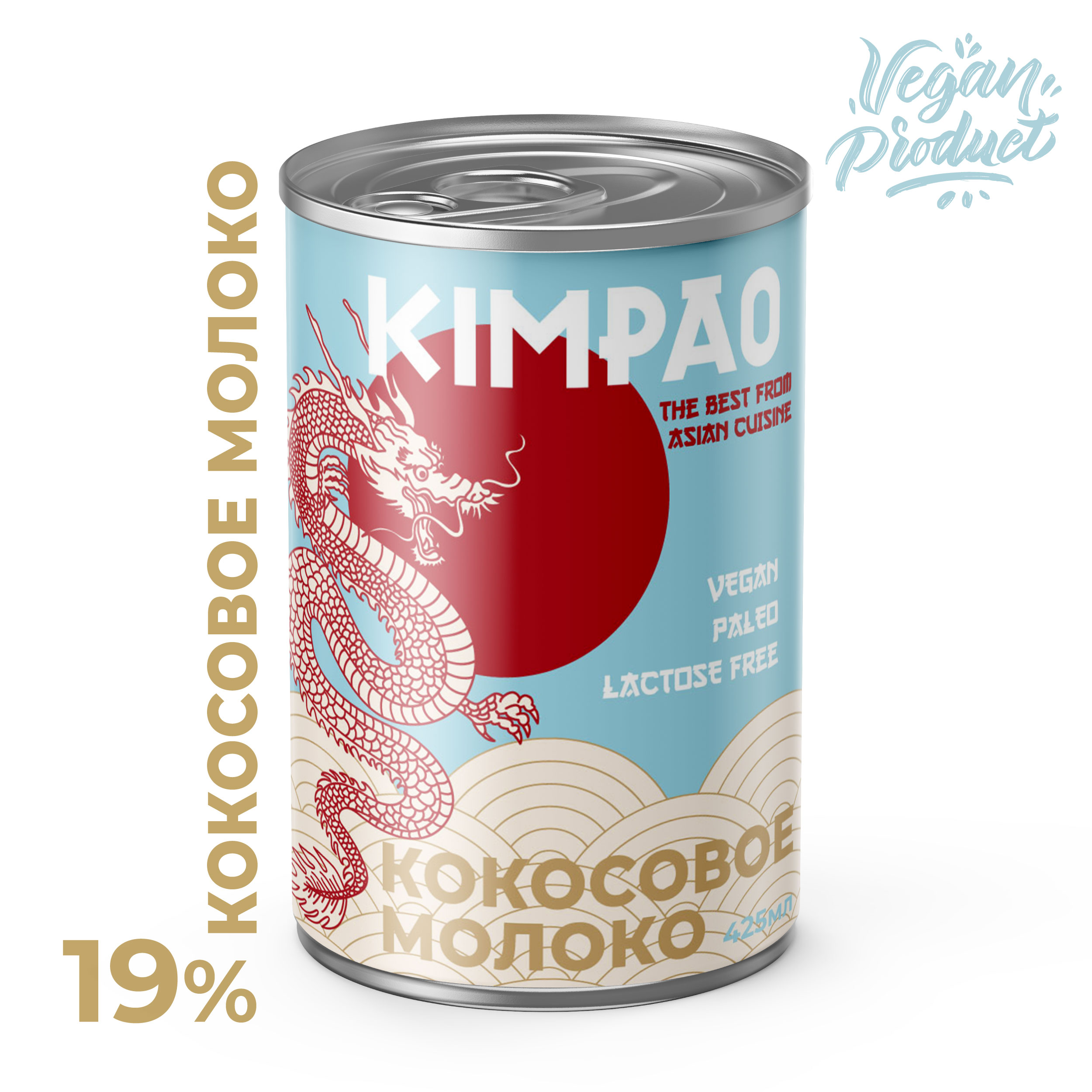 Кокосовое молоко KIMPAO (Шри-Ланка) без добавок 17-19%, 425 мл