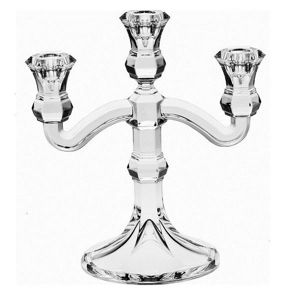 фото Подсвечник 25,5 см 3-х рожковый crystal bohemia "candlesticks" 104648