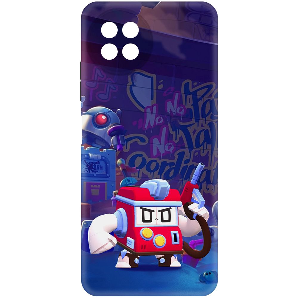 Чехол-накладка Krutoff Soft Case Brawl Stars - V8-БИТ для Itel S23 черный
