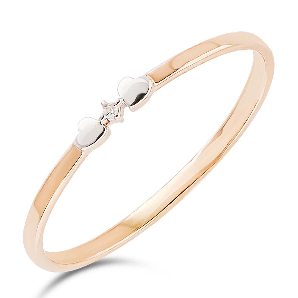 

Кольцо женское из красного золота с бриллиантом 585Gold 101014142, р, 101014142