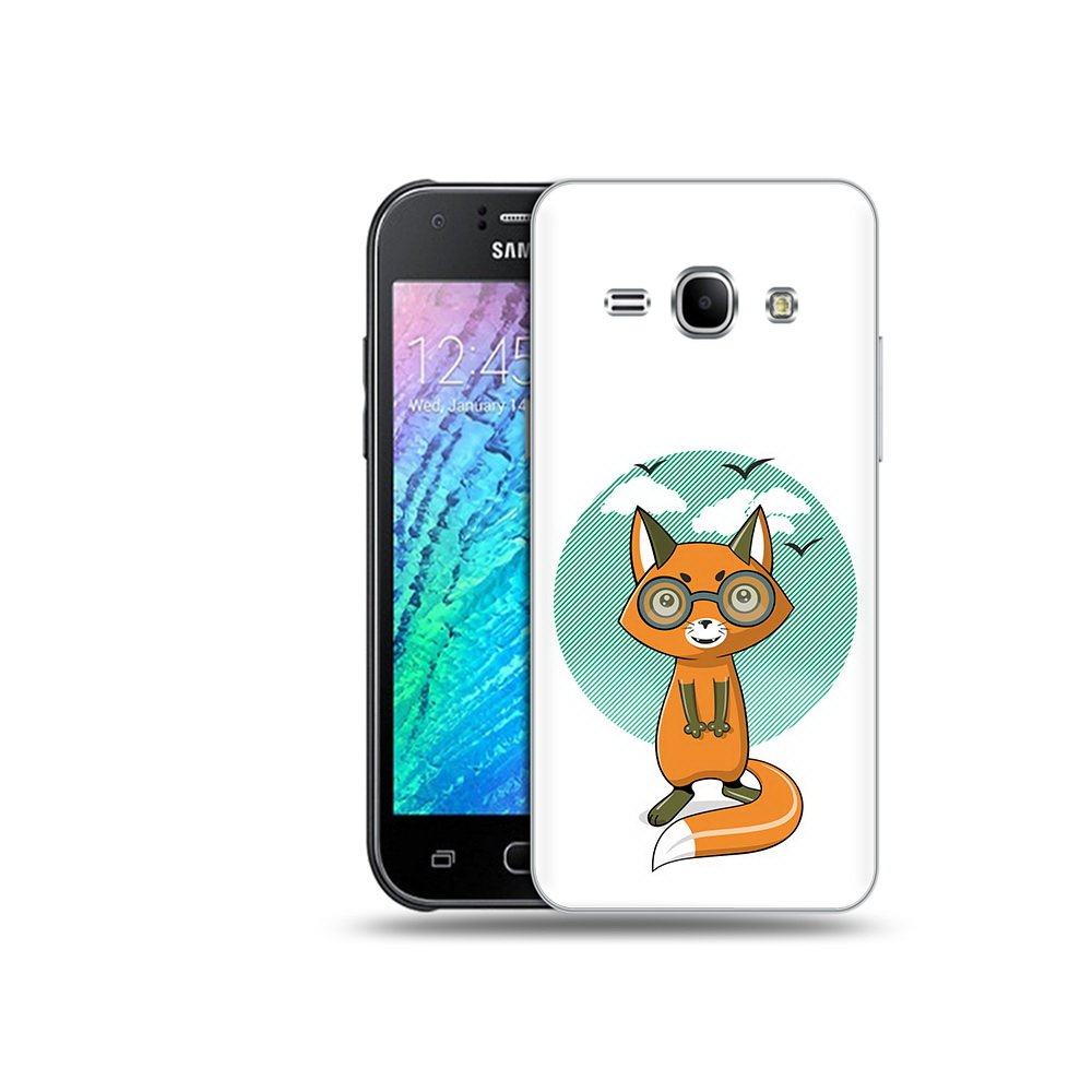 

Чехол MyPads Tocco для Samsung Galaxy J1 задумчивая лиса (PT26162.569.348), Прозрачный, Tocco