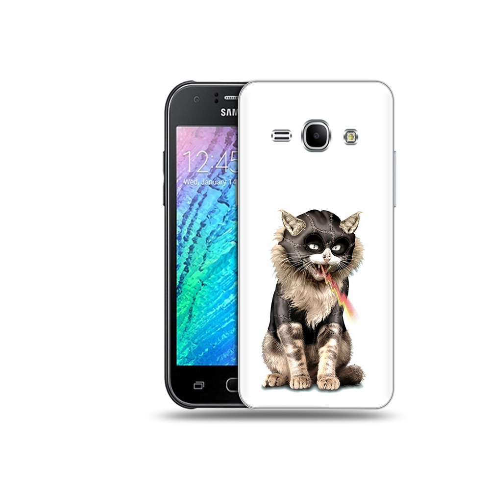

Чехол MyPads Tocco для Samsung Galaxy J1 дьяволский кот (PT26162.569.341), Прозрачный, Tocco