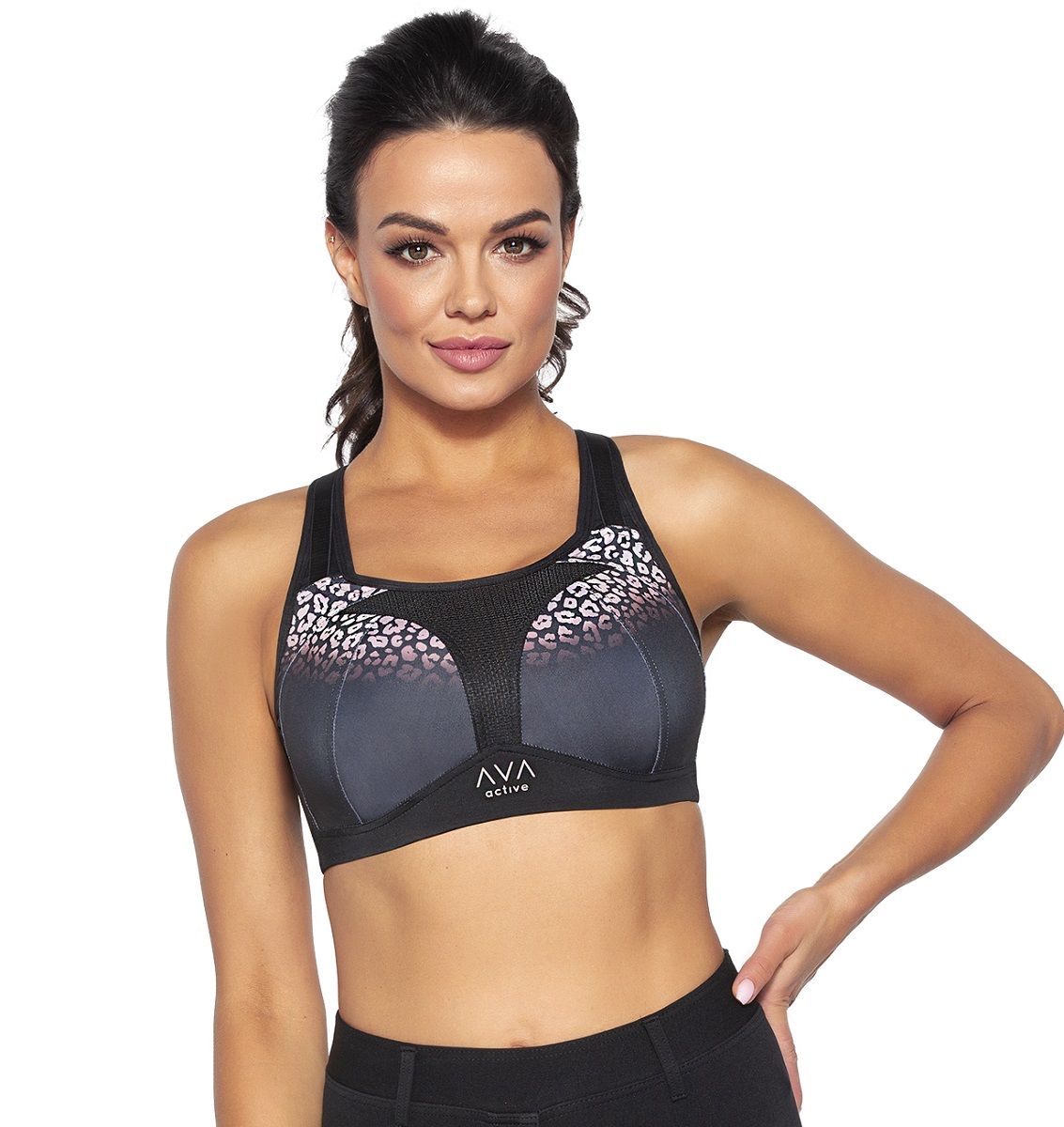 

Бюстгальтер женский AVA Carri M active (крючки) черный 90C, Carri M active (крючки)