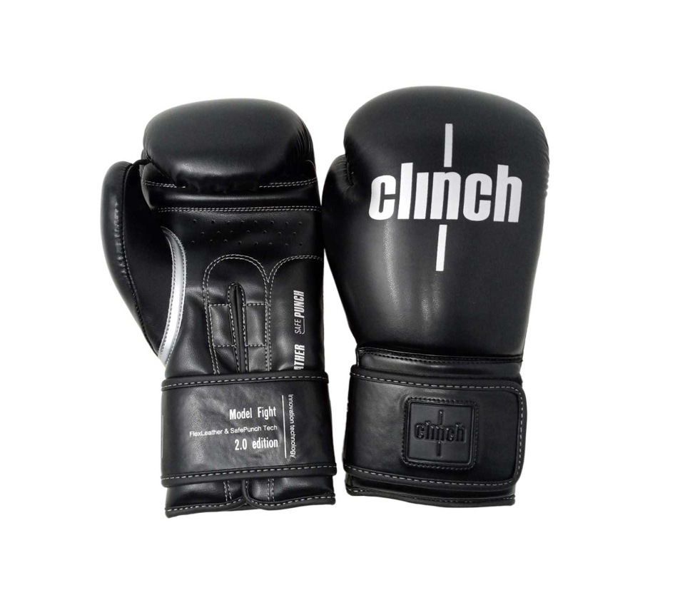 фото Перчатки боксерские clinch fight 2.0 , черный, 14oz