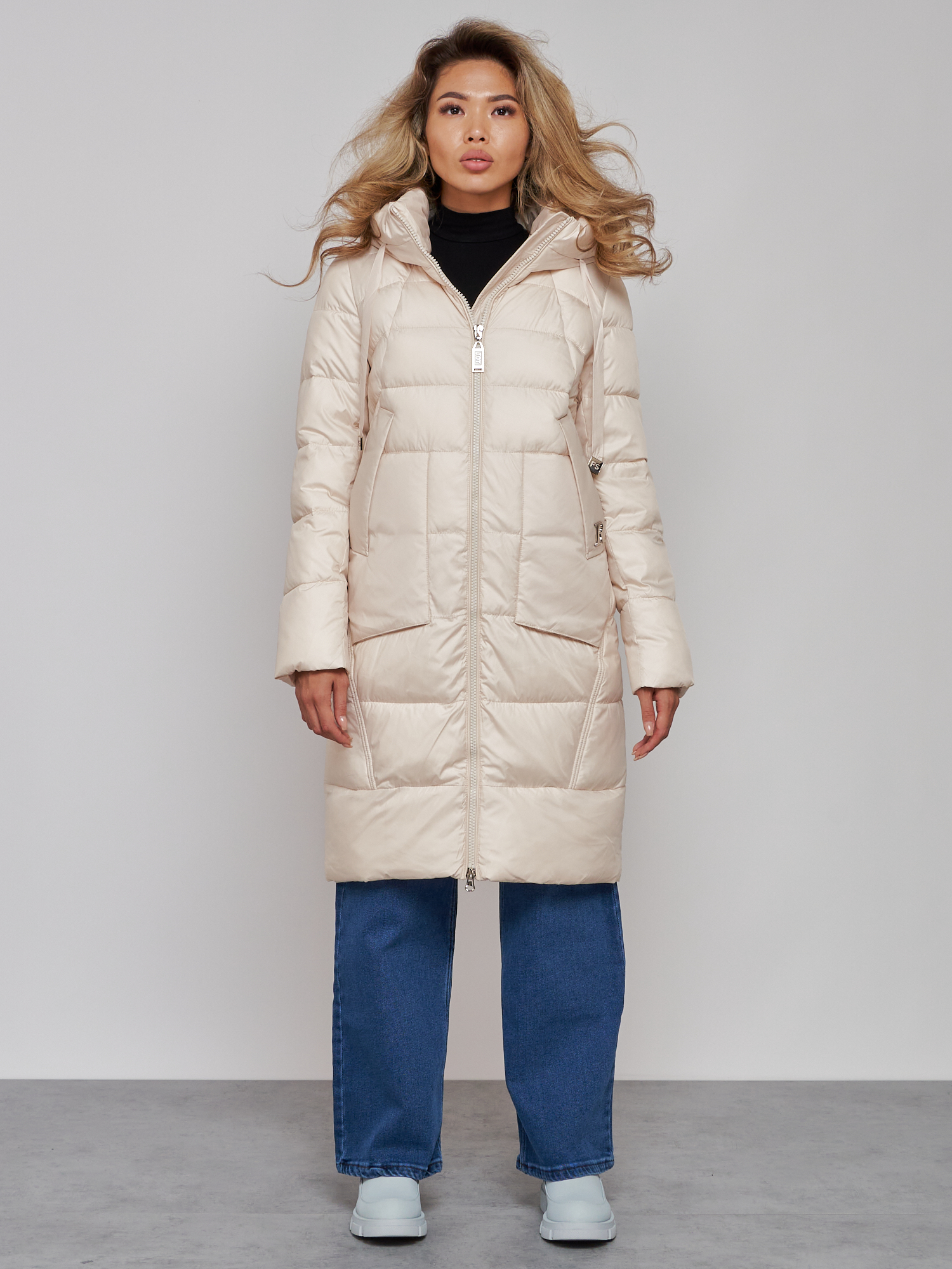 Пальто женское MTFORCE 589098 бежевое XL