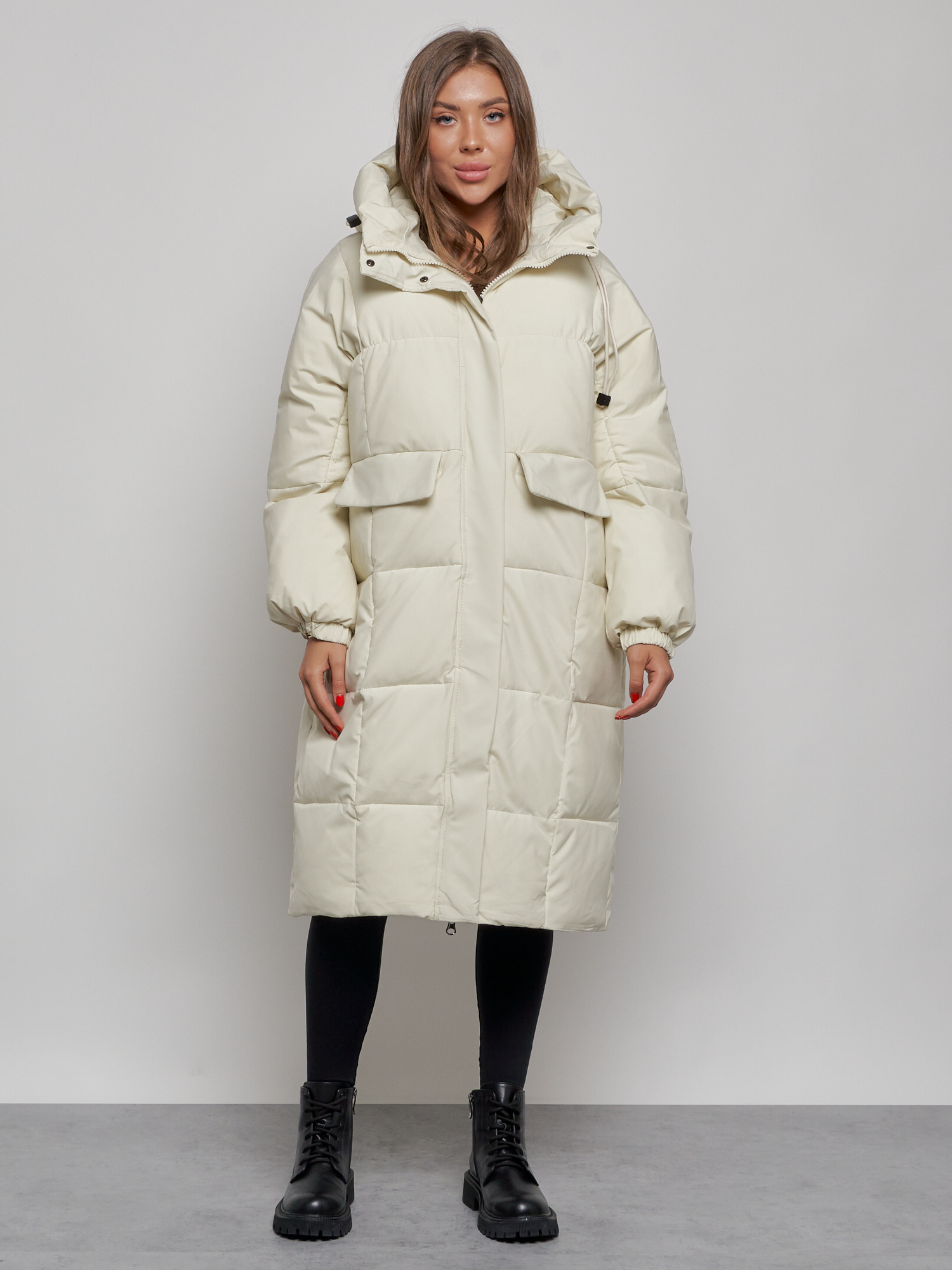 Пальто женское MTFORCE 52391 бежевое XL