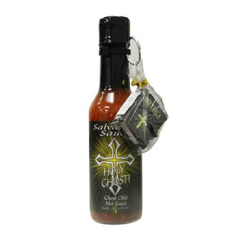 фото Острый соус salvation sauce holy ghost hot sauce с брелоком библией, 147 мл. danny cash