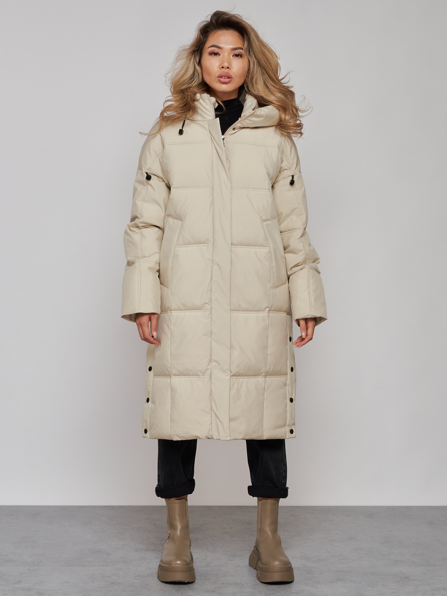 Пальто женское MTFORCE 52392 бежевое XL