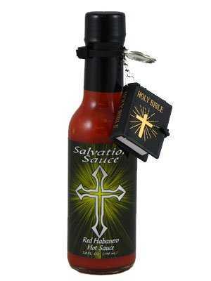 фото Острый соус salvation sauce red habanero with mini bible, 147 мл. danny cash