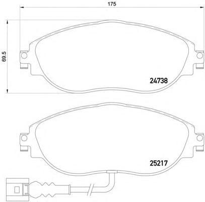 

Комплект тормозных колодок Brembo P85131