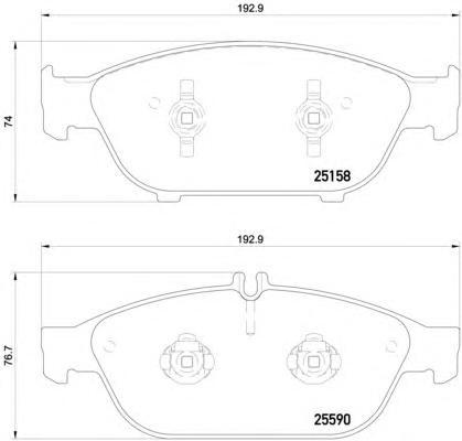 

Комплект тормозных колодок Brembo P85127