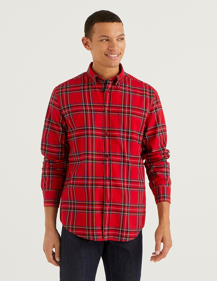 

Рубашка мужская United Colors of Benetton 21A_5ANJ5QKI8 разноцветная S, 21A_5ANJ5QKI8
