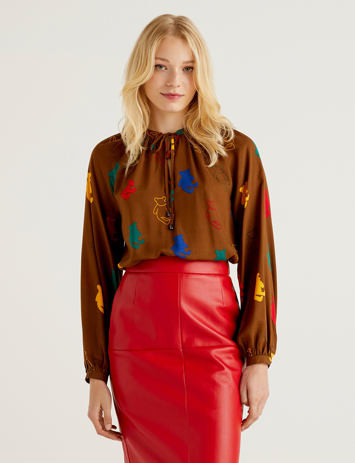 

Блуза женская United Colors of Benetton 21A_545Q5QCR3 разноцветная XS