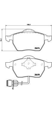 

Комплект тормозных колодок Brembo P85026