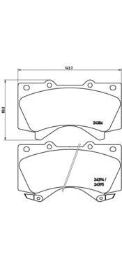 

Комплект тормозных колодок Brembo P83107