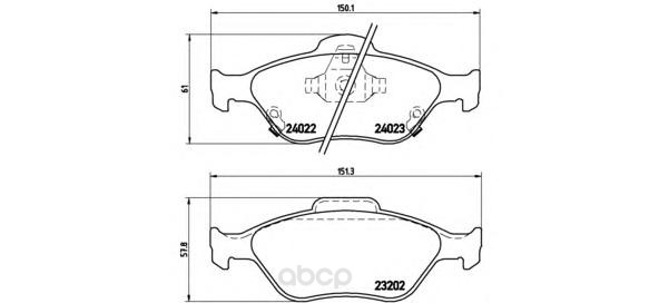 

Комплект тормозных колодок Brembo P83085