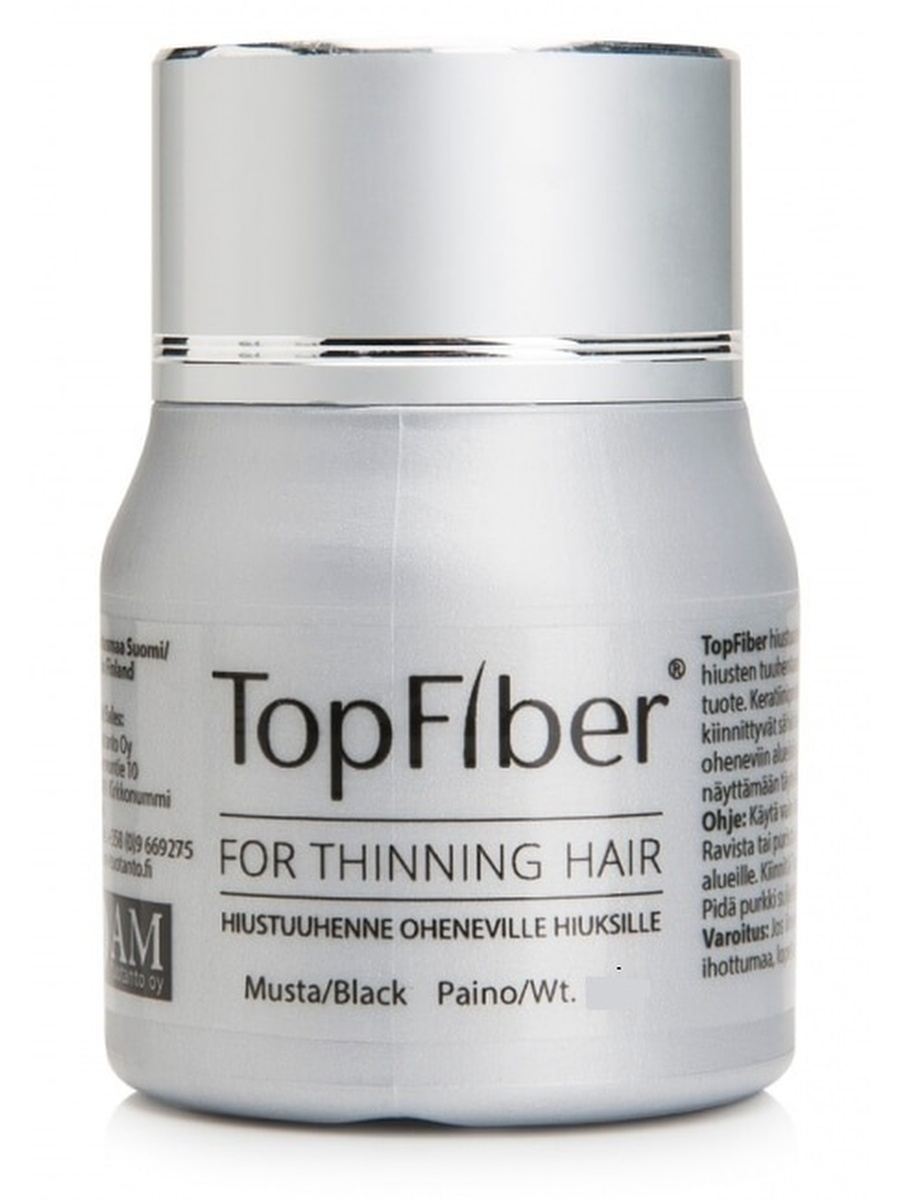 

Финский кератиновый загуститель волос TopFiber средне-коричневый, topfibermedbrown