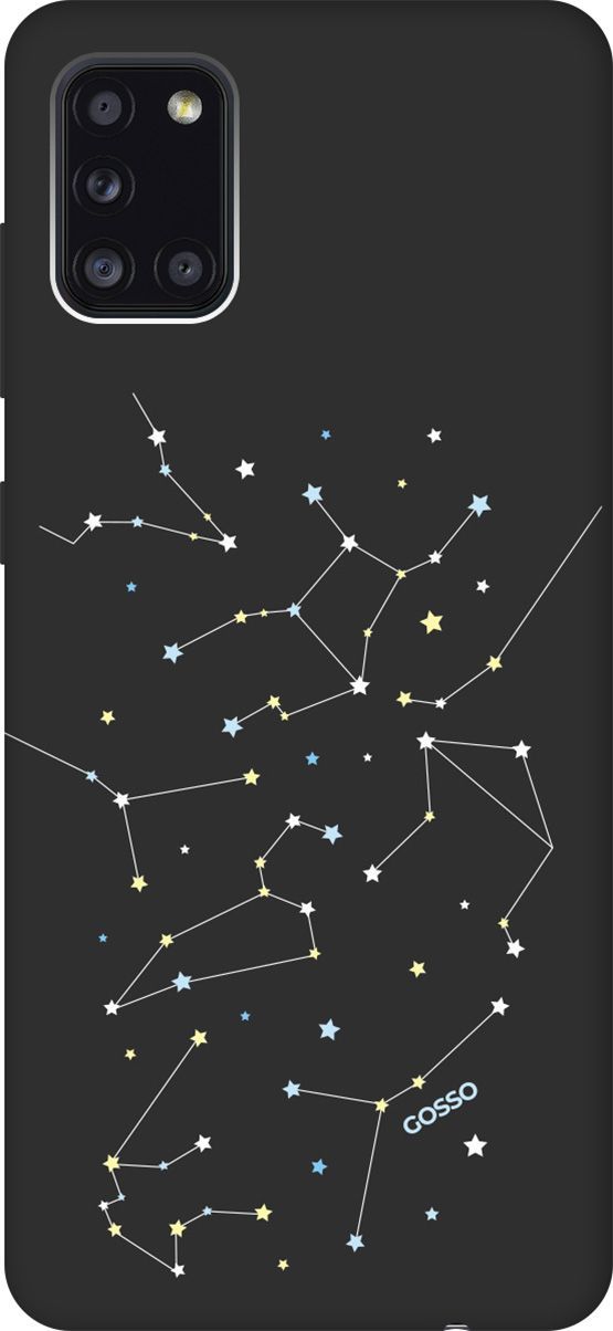 

Матовый чехол на Samsung Galaxy A31 "Constellations" черный, Черный;белый, 235