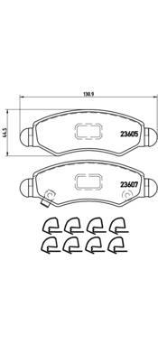 

Комплект тормозных колодок Brembo P79015
