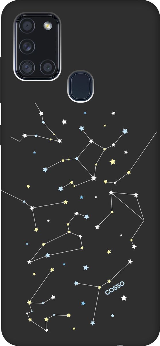 

Матовый чехол на Samsung Galaxy A21s "Constellations" черный, Черный;белый, 105