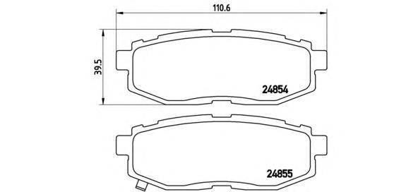 

Комплект тормозных колодок Brembo P78018