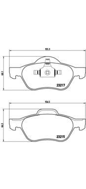 

Комплект тормозных колодок Brembo P68048
