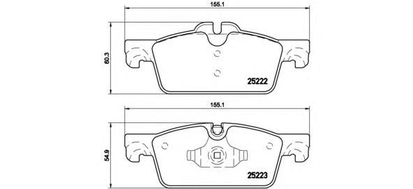 

Комплект тормозных колодок Brembo P61112