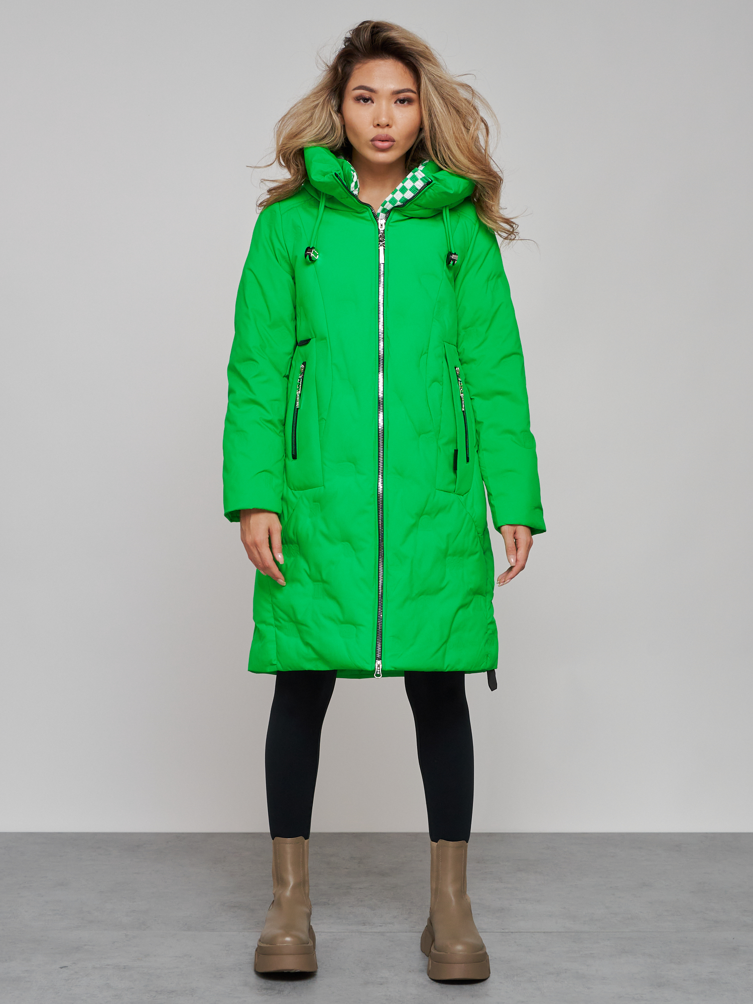 Пальто женское MTFORCE 59121 зеленое XL