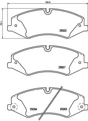 

Комплект тормозных колодок Brembo P44022
