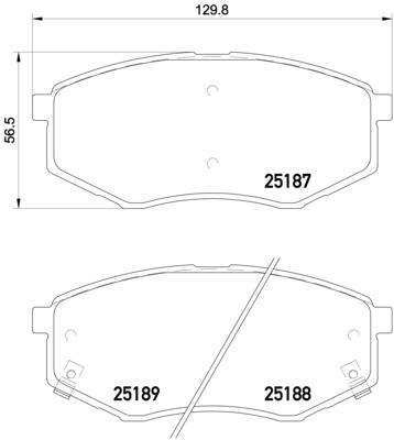 

Комплект тормозных колодок Brembo P30055