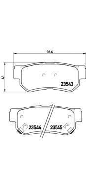 

Комплект тормозных колодок Brembo P30014