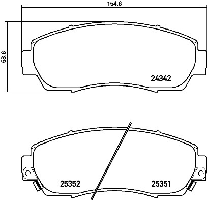 

Комплект тормозных колодок Brembo P28068