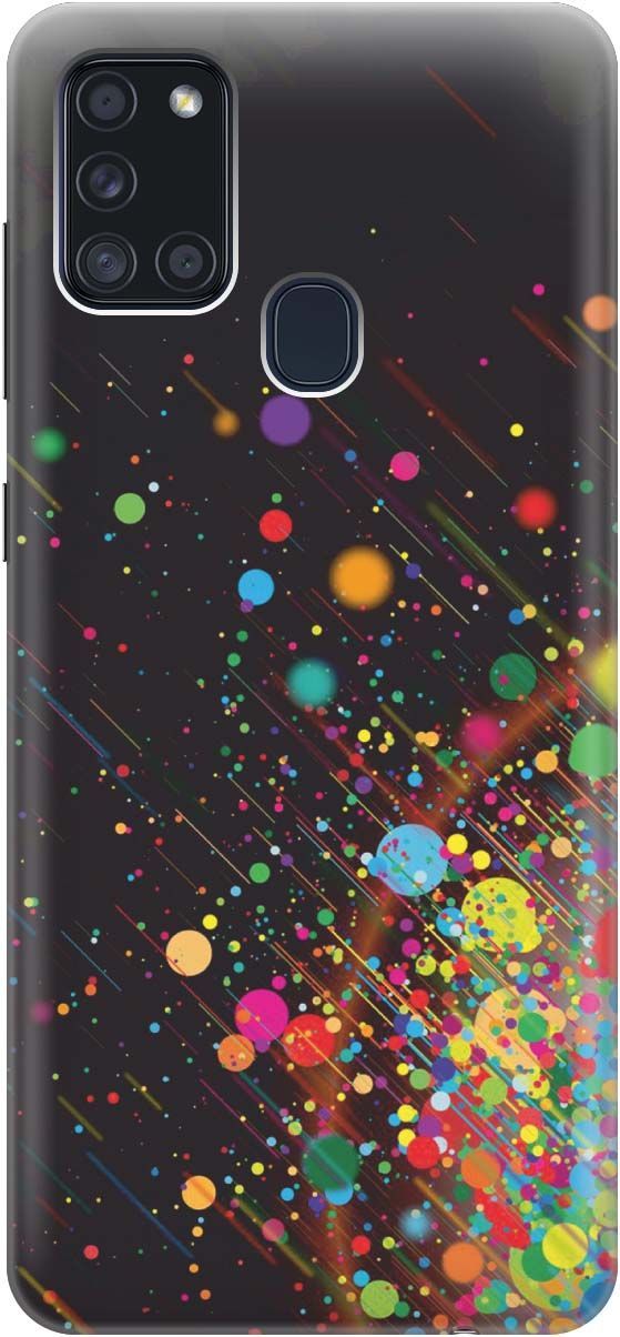 

Силиконовый чехол на Samsung Galaxy A21s "Яркое настроение", Зеленый;красный, 283