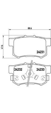 

Комплект тормозных колодок Brembo P28051