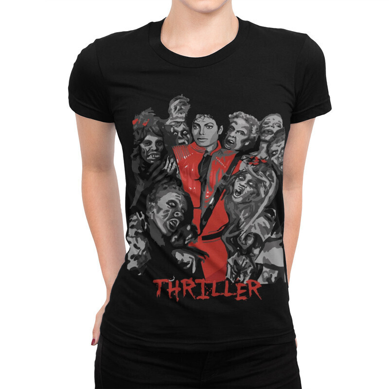Футболка женская Dream Shirts Майкл Джексон - Триллер 1000617-1 черная XL