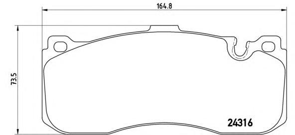 

Комплект тормозных колодок Brembo P06041