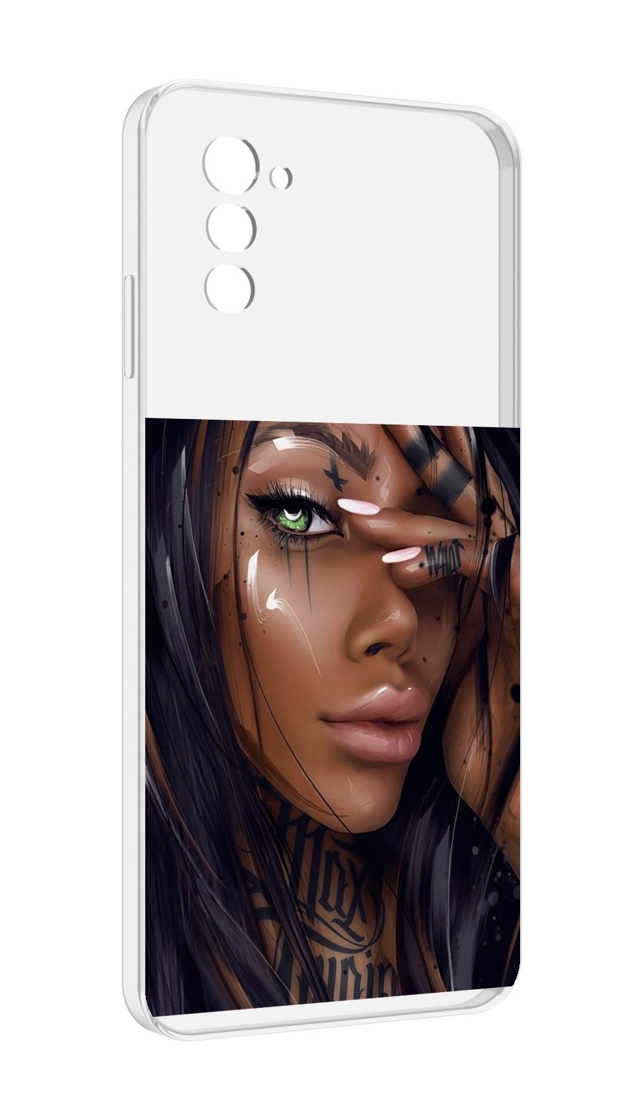 

Чехол MyPads девушка-с-зелеными-глазами-яркими для UleFone Note 12 / Note 12P, Прозрачный, Tocco