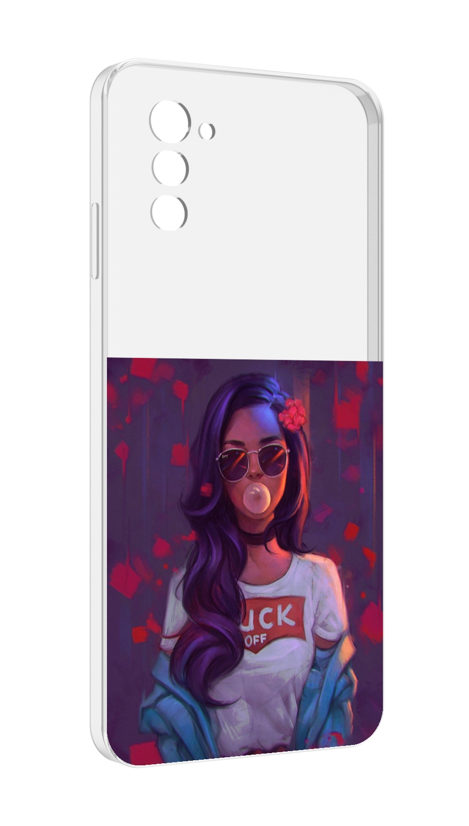 

Чехол MyPads девушка-с-жвачкой женской для UleFone Note 12 / Note 12P, Прозрачный, Tocco