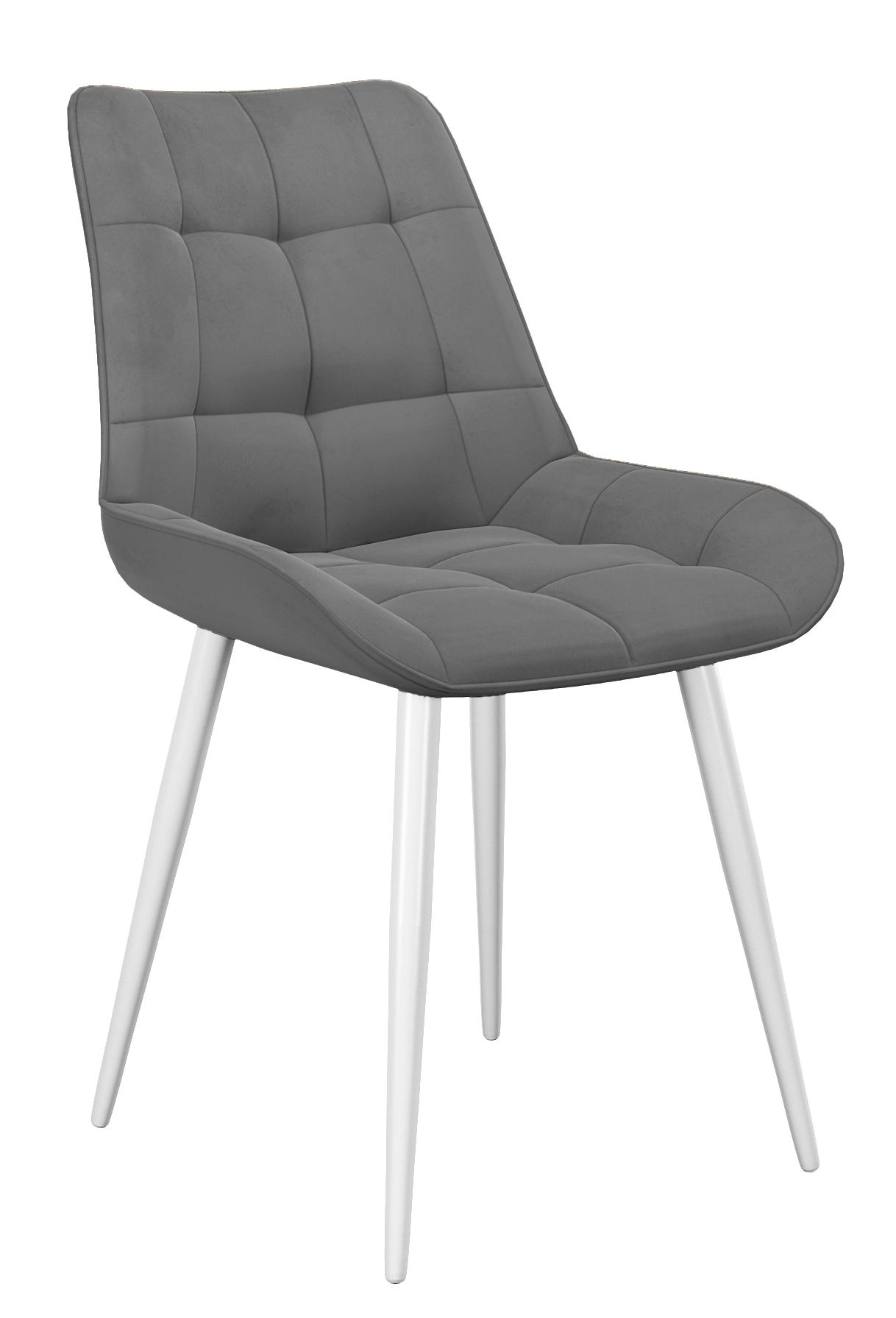 

Комплект кухонных стульев DikLine 206М B22 GREY, ножки белые