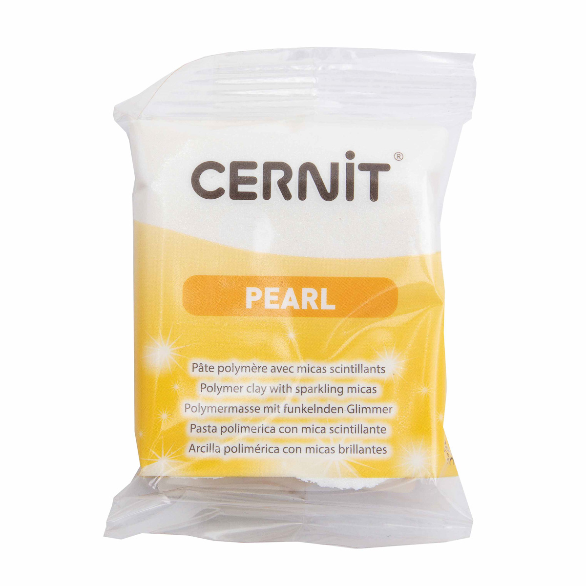 Пластика полимерная запекаемая Cernit Pearl, 56 грамм, цвет: 085 жемчужно-белый Cernit