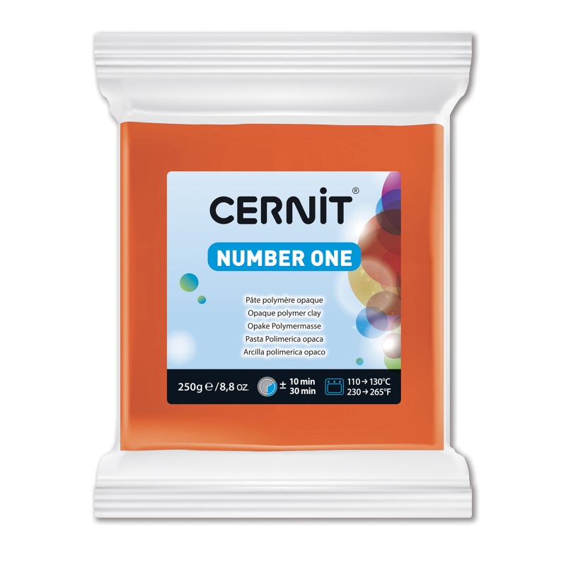 Пластика Cernit Number One, 250 грамм, цвет: 752 оранжевый, арт. CE0900250 Cernit