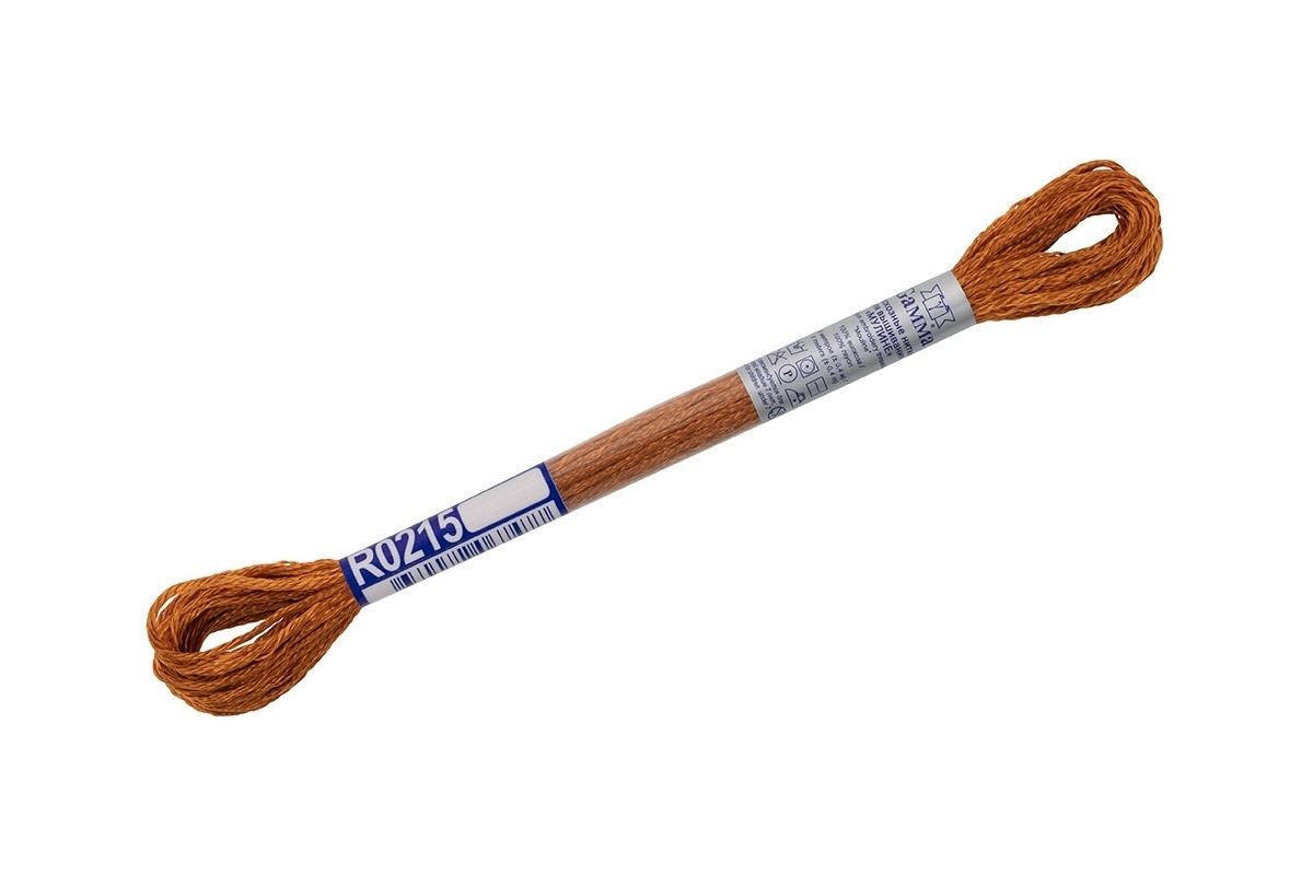

Нитки для вышивания Gamma мулине, 100% вискоза, 12*8 м, R0215, золотисто-коричневые
