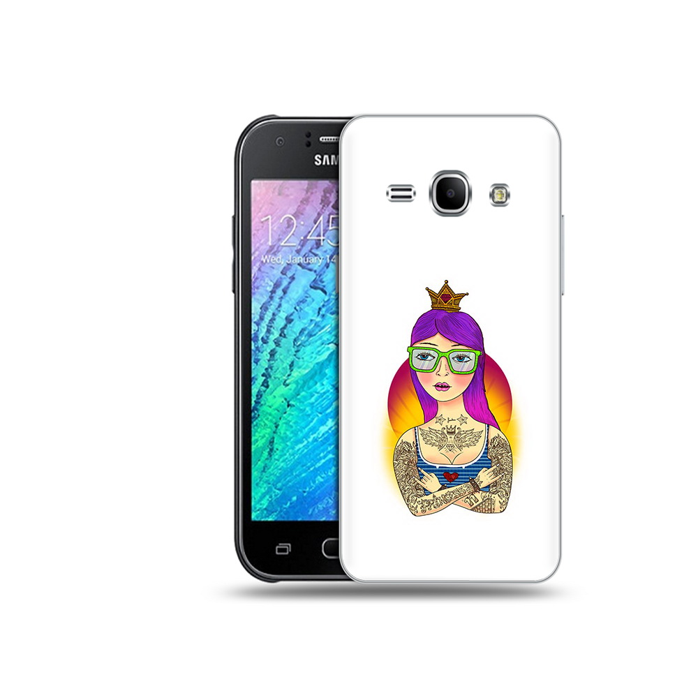 

Чехол MyPads Tocco для Samsung Galaxy J1 девушка в татуировках с короной (PT26162.569.305), Прозрачный, Tocco