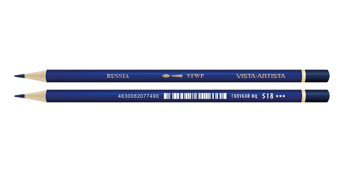 

Vista-Artista Fine, 6 шт, 518, Голубой ФЦ (Phthalo blue), Синий