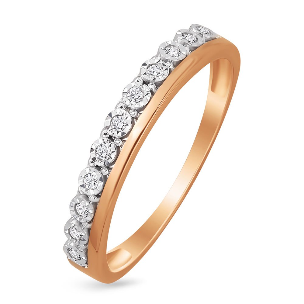 

Кольцо женское из красного золота с бриллиантом 585Gold 101009526, р, 101009526