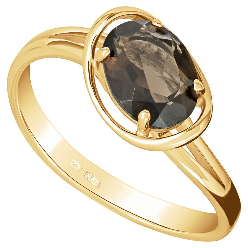 Кольцо из серебра с раухтопазом LAZURIT-ONLINE 7738YG р, 7738YG