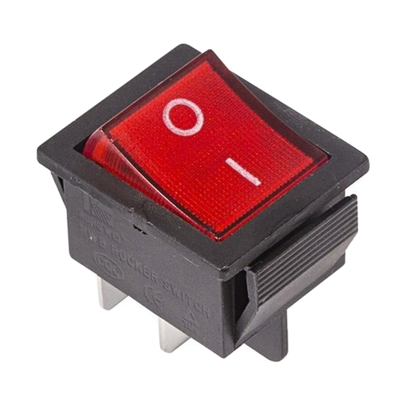 Выключатель Rexant (36-2330) клавишный ON-OFF красный с подсветкой Rexant, (1шт)